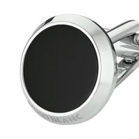 أزرار أكمام مونت بلانك، ستانلس ستيل، عقيق أسود