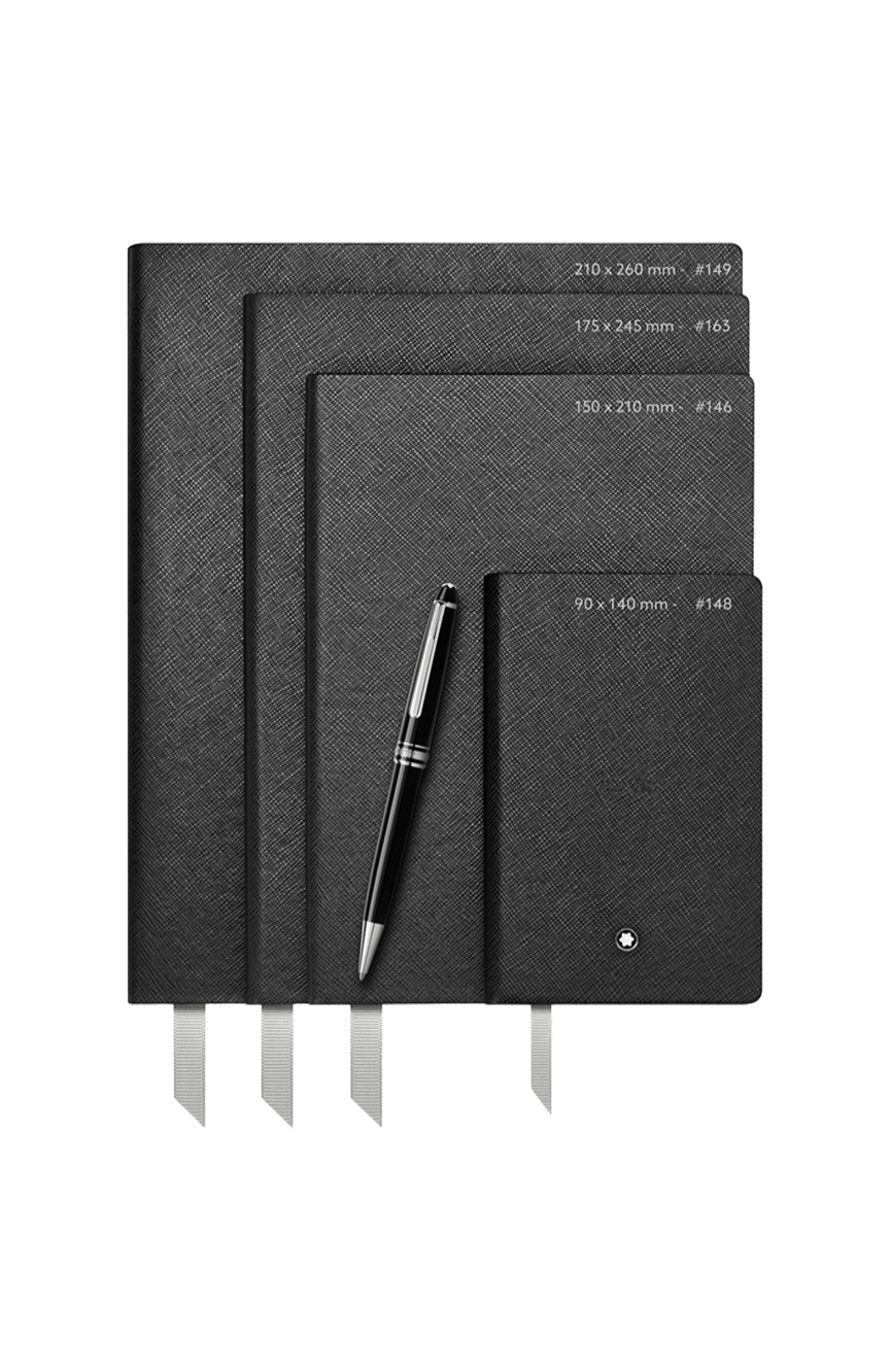 دفتر ملاحظات مونت بلانك رقم 146، مبطن باللون الأسود