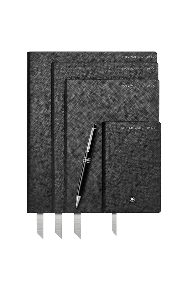 دفتر ملاحظات مونت بلانك رقم 146، مبطن باللون الأسود
