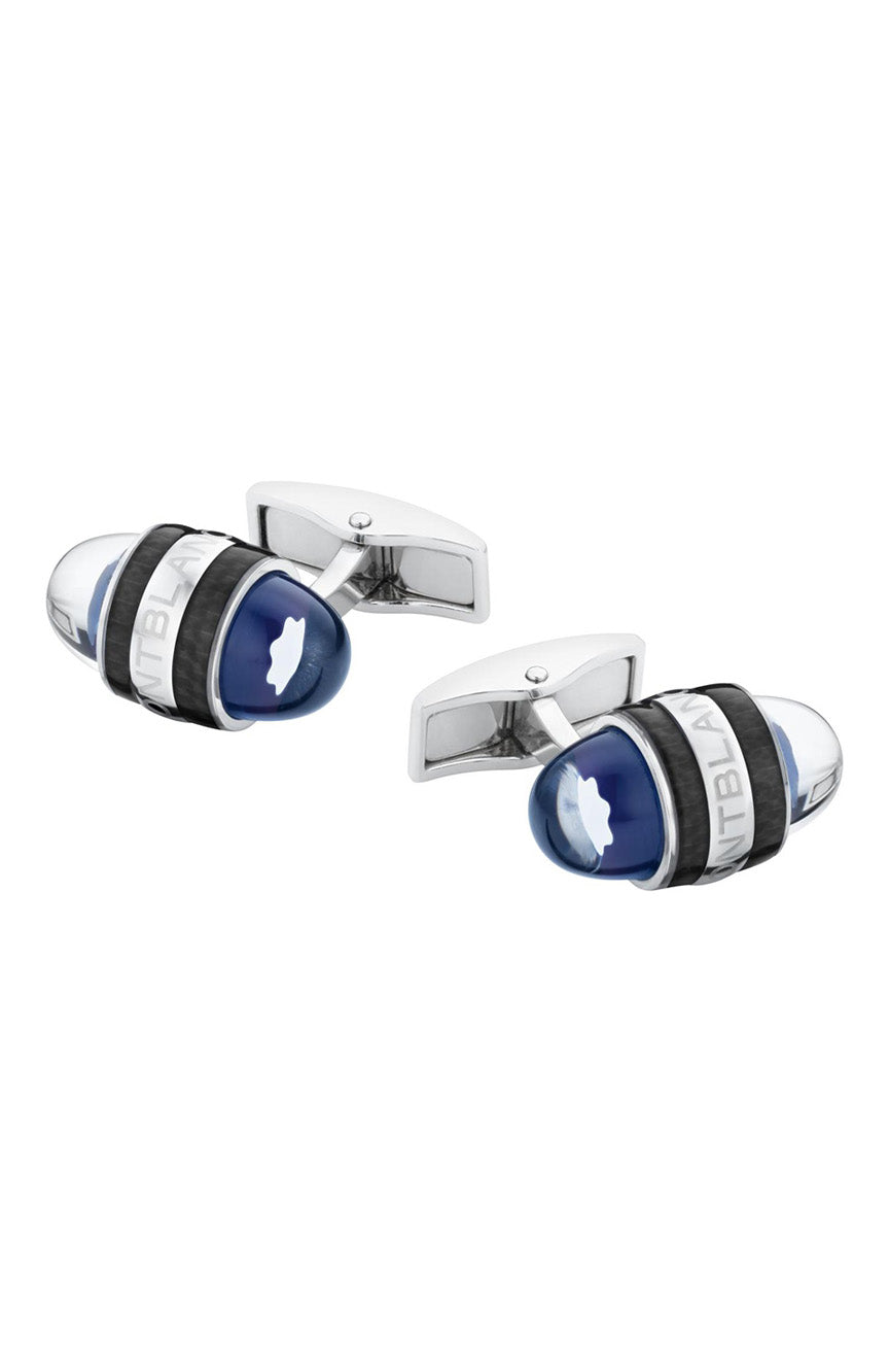 مون بلان ستارووكر أزرار أكمام فولاذية ورنيش