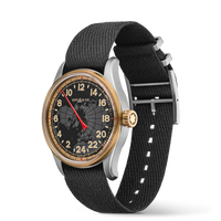 مون بلان 1858 التلقائي 24 ساعة الاتصال الهاتفي الأسود