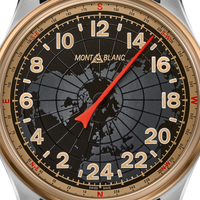مون بلان 1858 التلقائي 24 ساعة الاتصال الهاتفي الأسود
