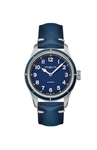 ساعة مونت بلانك 1858 أوتوماتيكية بمينا زرقاء