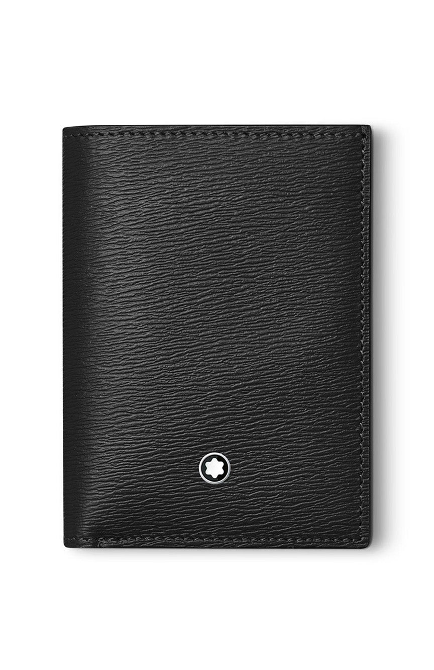 حامل بطاقات الأعمال مونت بلانك مايسترستاك 4810 مع حجرة الأوراق النقدية، أسود