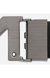 حزام جلدي من مونت بلانك أسود مقاس 35 مم