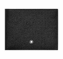 محفظة Montblanc Sartorial 6cc ذات جيبين للعرض باللون الأسود
