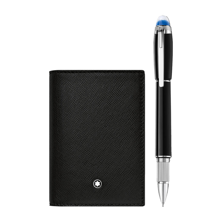 مجموعة مونت بلانك مع قلم Starwalker Fine Liner وحامل بطاقات العمل Montblanc Sartorial
