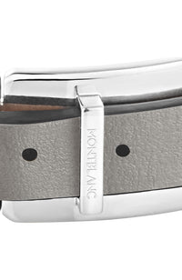 Montblanc Bracelet Steel and Grey Leather