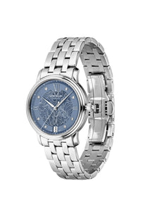 ساعة مونت بلانك للسيدات تراديشن أوتوماتيكية بمينا زرقاء