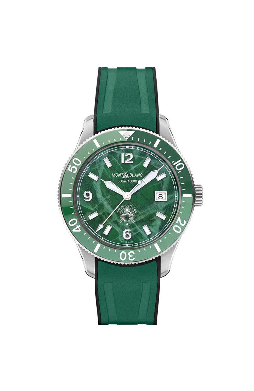ساعة مونت بلانك 1858 آيسد سي أوتوماتيكية بمينا خضراء وتاريخ