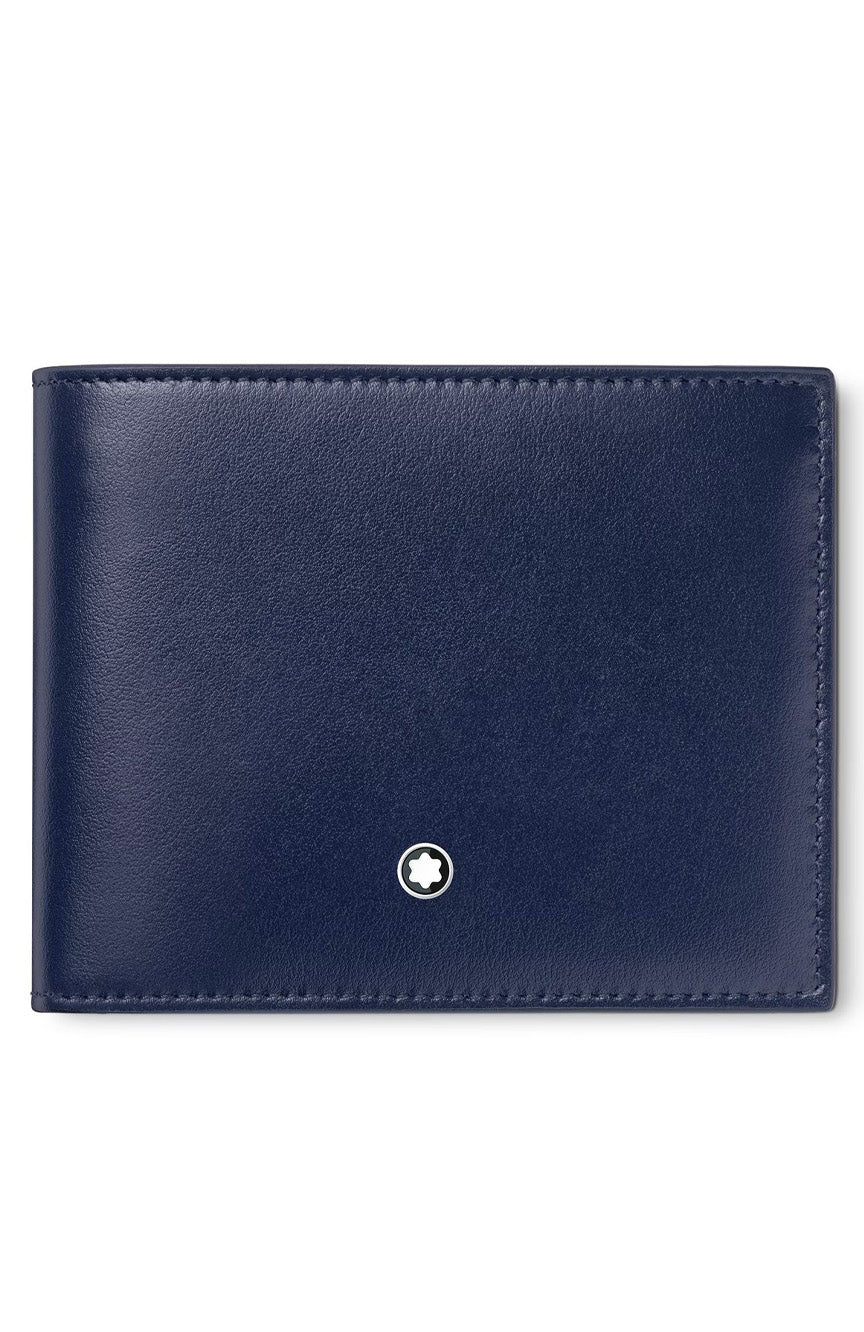 محفظة مون بلان مايسترستاك 6 سي سي باللون الأزرق