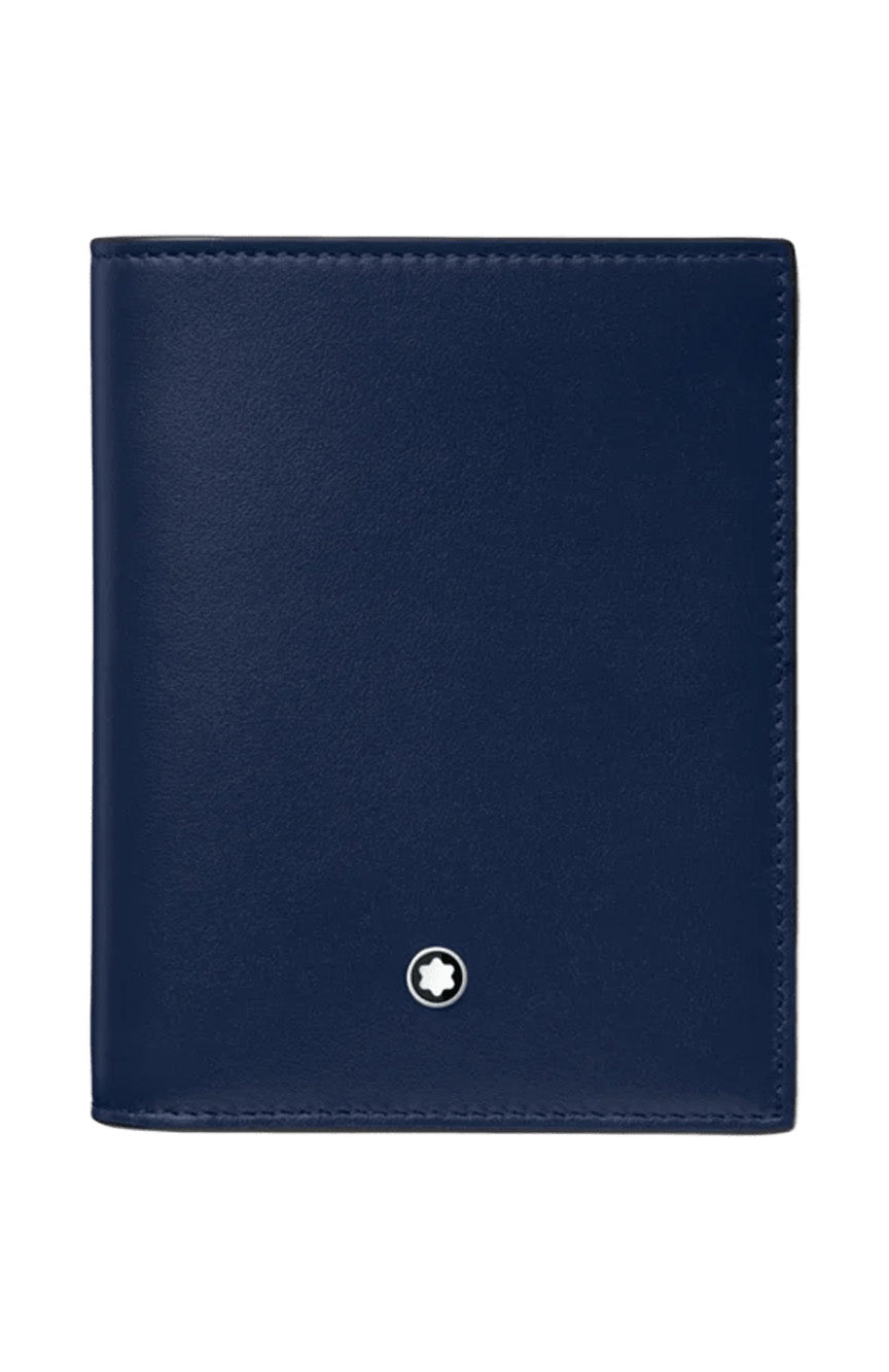 محفظة مون بلان ميسترستوك كومباكت 6 سي سي باللون الأزرق