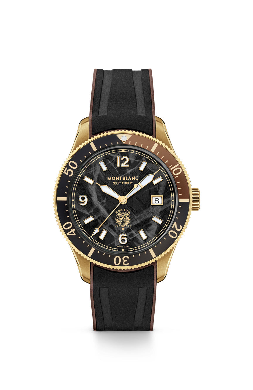 ساعة مونت بلانك آيسد سي أوتوماتيكية بمينا سوداء