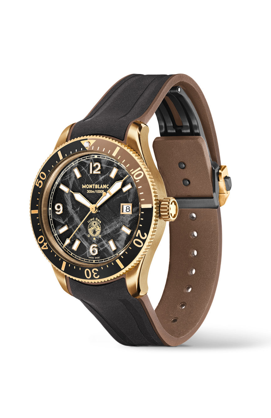 ساعة مونت بلانك آيسد سي أوتوماتيكية بمينا سوداء