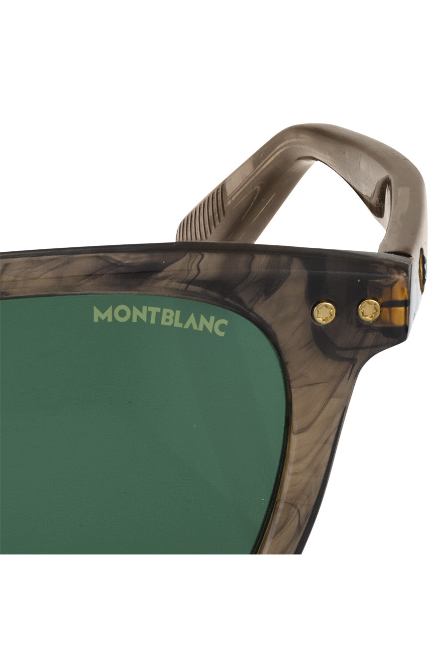نظارة شمسية مون بلان بإطار بني دائري