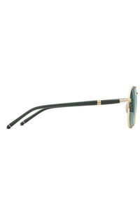 نظارة شمسية مون بلان مربعة بإطار ذهبي ملون