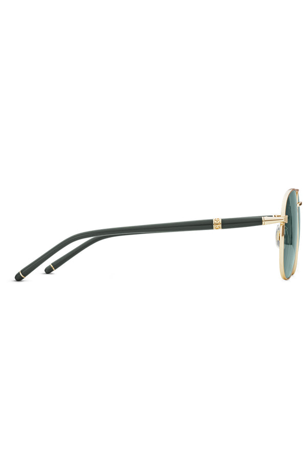 نظارة شمسية مون بلان مربعة بإطار ذهبي ملون