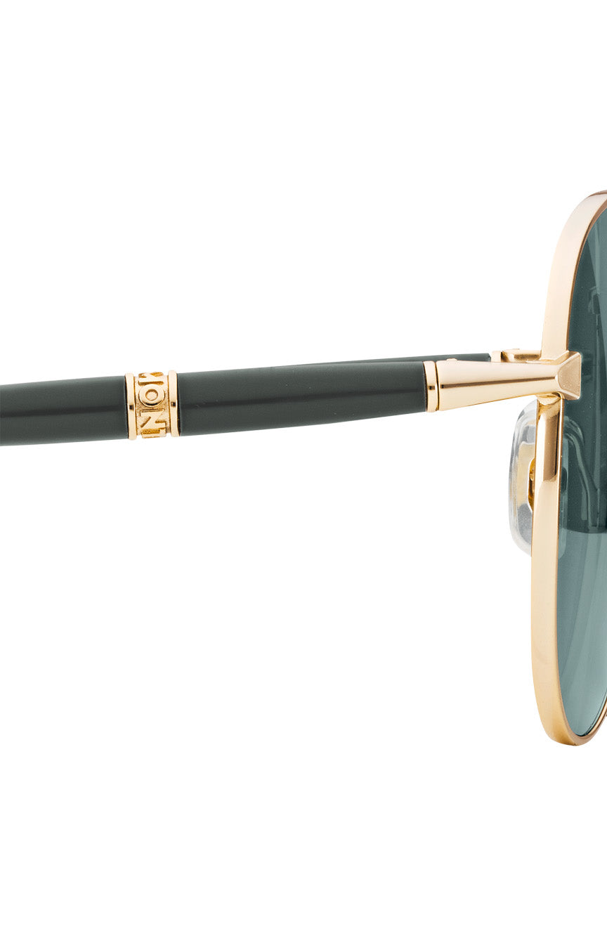 نظارة شمسية مون بلان مربعة بإطار ذهبي ملون