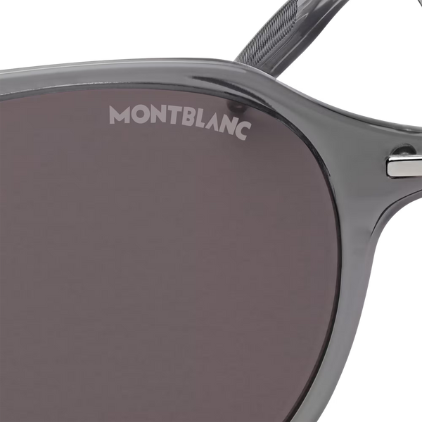 Montblanc Round Sunglasses With Grey Injection Frame