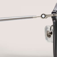 Montblanc Round Sunglasses With Grey Injection Frame