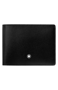 محفظة مونت بلانك مايسترستاك 6cc باللون الأسود