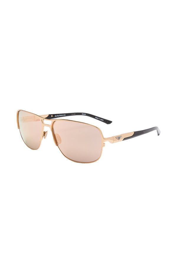 Bentley Titanium With Black Acetate-Gold Plated-Rose Gold Lens 9050
