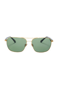 Bentley Titanium-Gold Plated-Black Acetate-Green Lens 9303-1