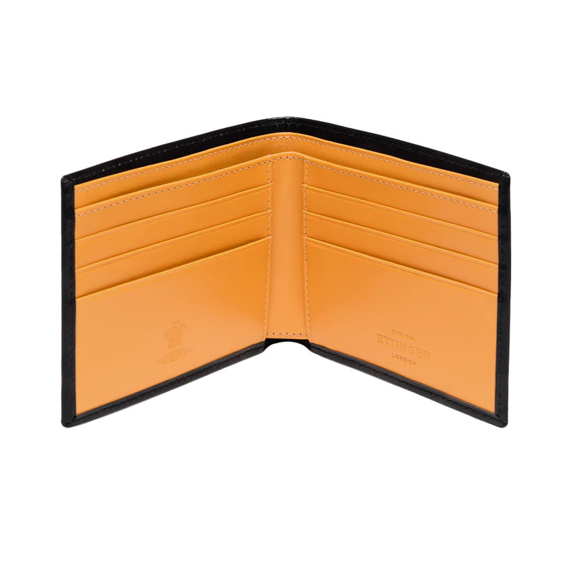 Ettinger Bridle Hide Billfold Wallet W. 6 C/C Black/London Tan