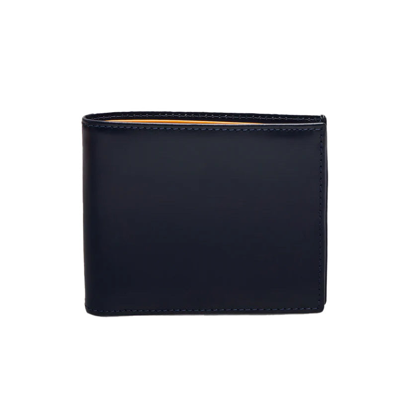 Ettinger Bridle Hide Billfold Wallet W. 6 C/C Navy/London Tan