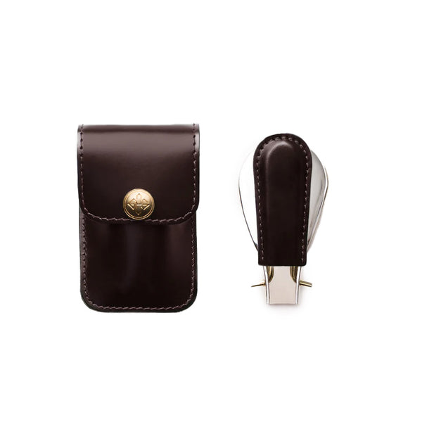 Ettinger Bridle Hide Travel Shoe Horn Nut/Silver