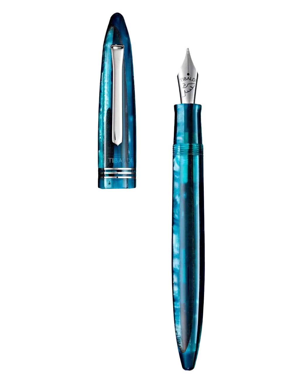 Tibaldi Bora Bora Resin Fountain Pen With Palladium Trim, Extra Fine