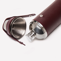 Ettinger Capra 8Oz Hunter Flask With 4 Cups Bordeaux