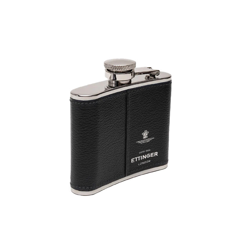 Ettinger Capra 4Oz Captive Top Flask W. Funnel Black