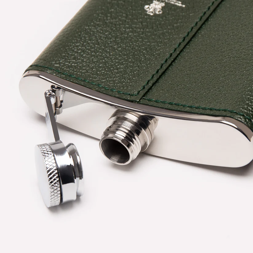 Ettinger Capra 4Oz Captive Top Flask W. Funnel Forest Green