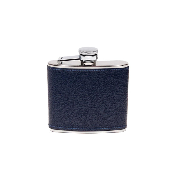 Ettinger Capra 4Oz Captive Top Hip Flask Marine Blue