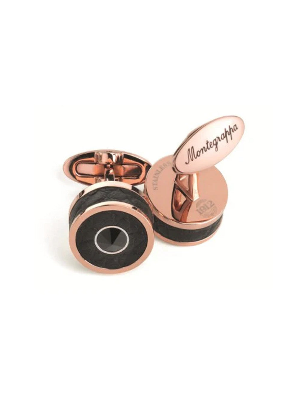 Montegrappa Classic Cufflinks Leather Rose Version