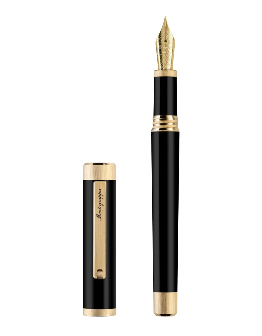 Montegrappa Zero Fountain Pen, Yellow Gold IP, Medium, Steel Nib