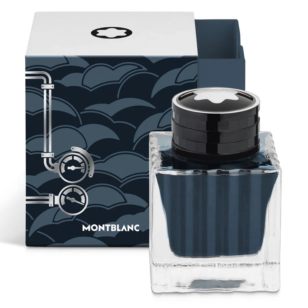 Montblanc Ink Bottle, Meisterstück Around the World in 80 Days, Coal Blue - 50ml