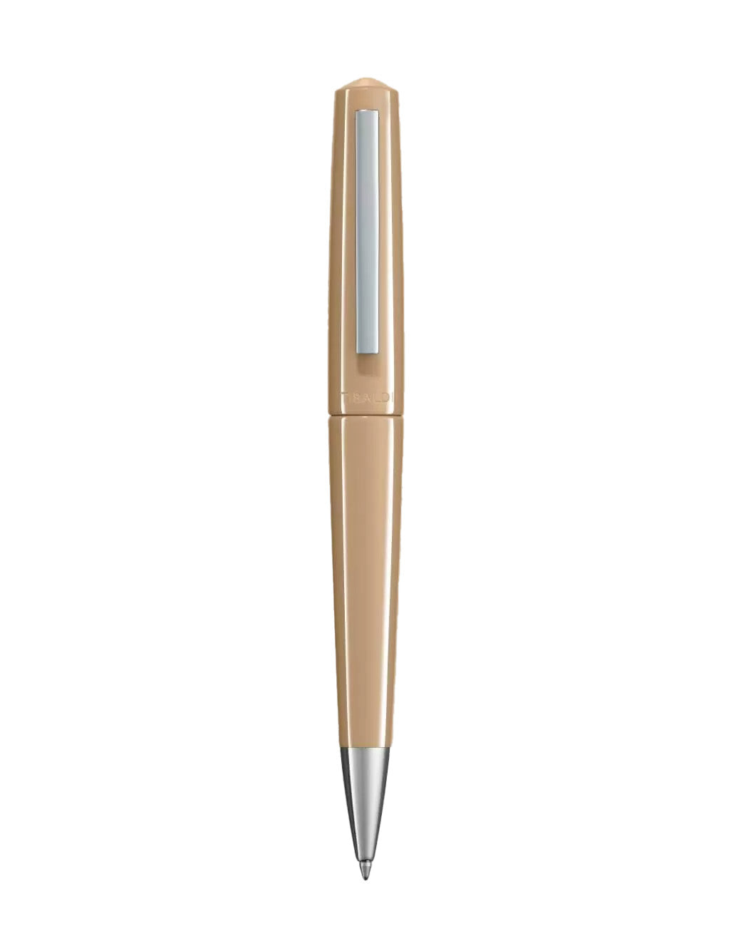 Tibaldi Nude Resin Ballpoint Pen With Stainless Steel Trim