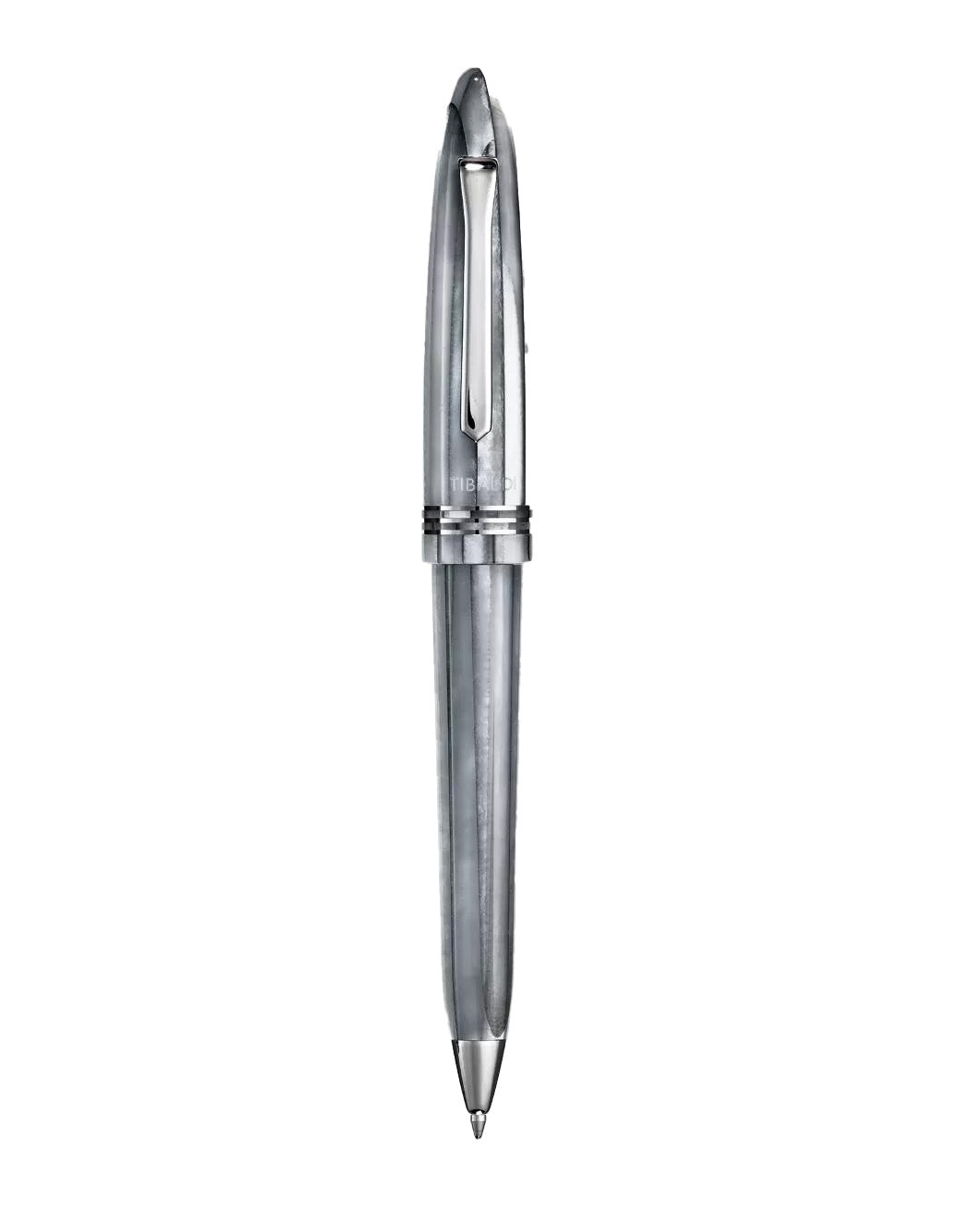Tibaldi Pearl Mist Resin Ballpoint Pen With Palladium Trim