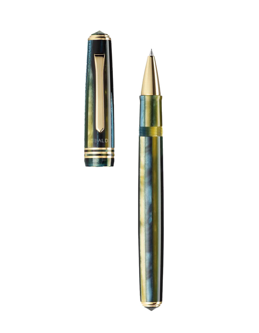 Tibaldi Retro Zest Resin Rollerball Pen With 18K Gold Trim
