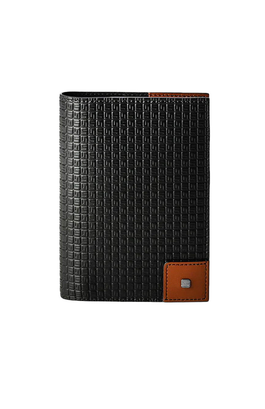 Serapian Passport Case Stepan 72 Black/Cuoio