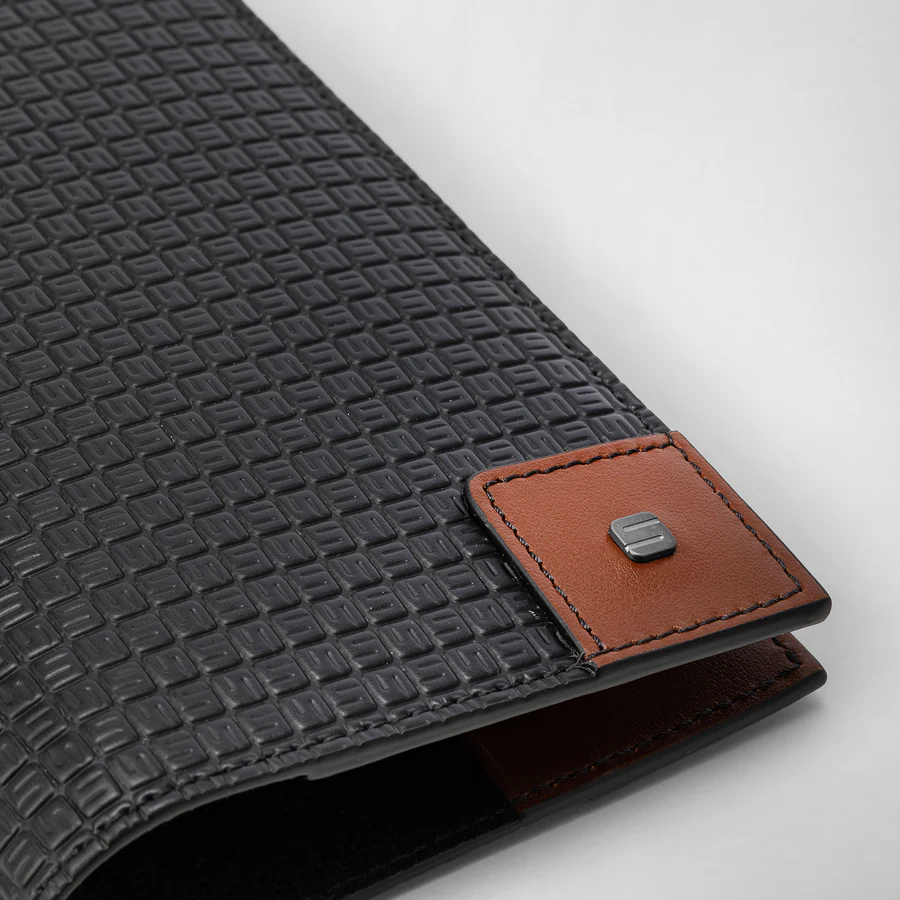 Serapian Passport Case Stepan 72 Black/Cuoio