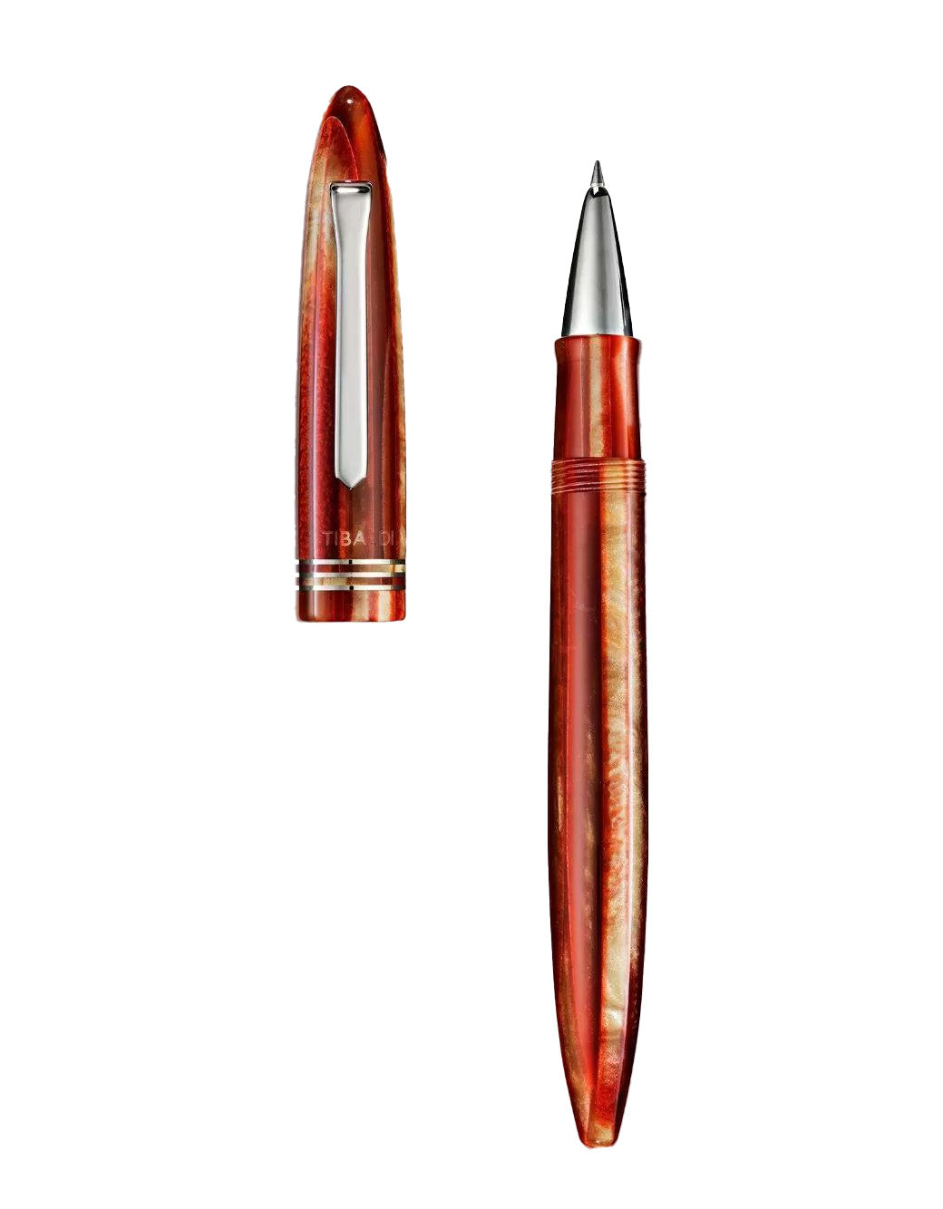 Tibaldi Seashell Mist Resin Rollerball Pen With Palladium Trim