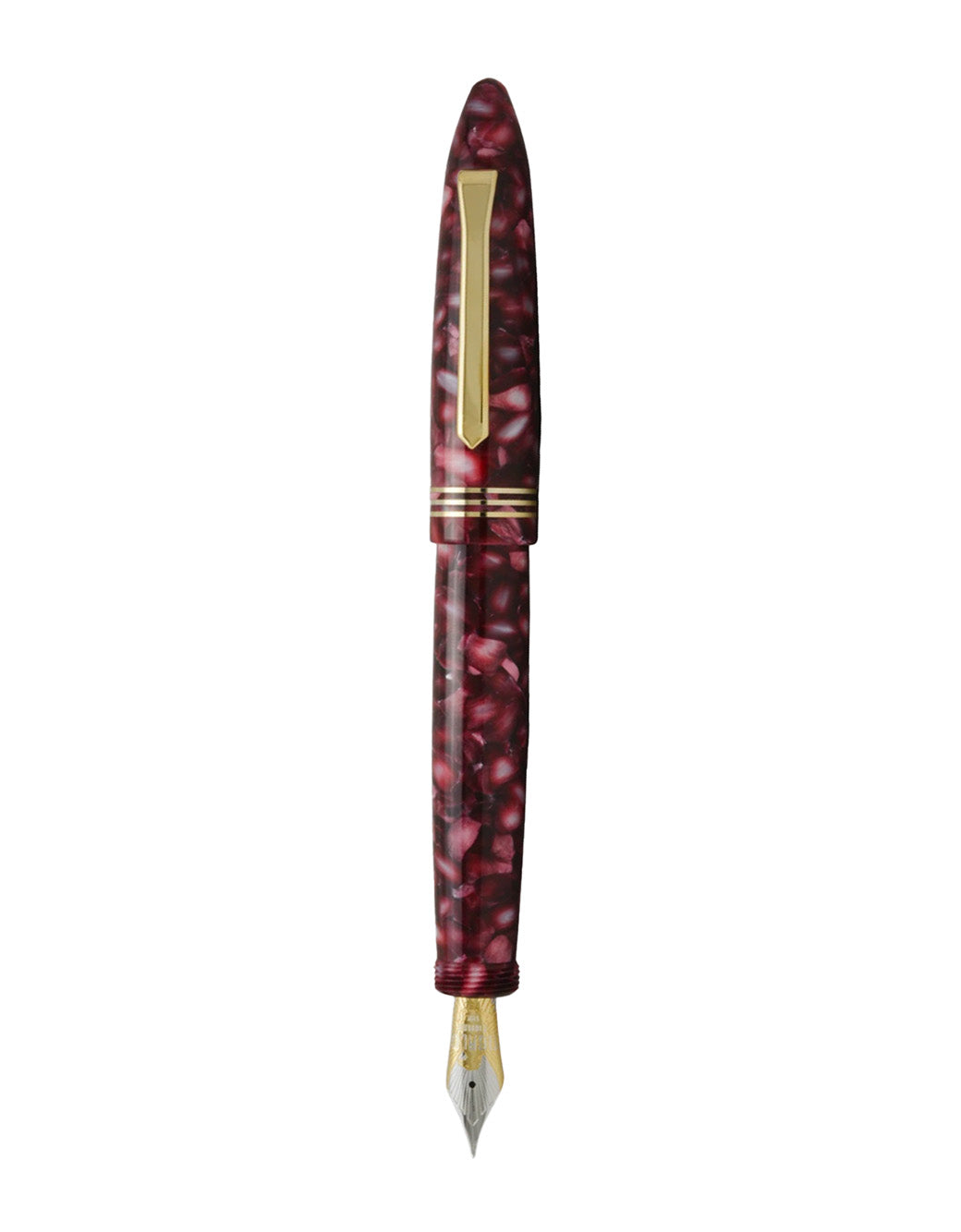 Tibaldi Pomegranate Red Fountain Pen 18K Gold Nib, Extra Fine