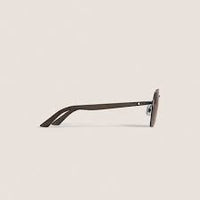 Montblanc Squared Sunglasses With Black Metal Frame