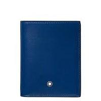 محفظة مون بلان ميسترستوك كومباكت 6 سي سي باللون الأزرق