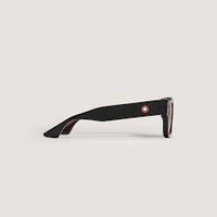 Montblanc Rectangular Sunglasses With Black Acetate Frame