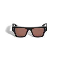 Montblanc Rectangular Sunglasses With Black Acetate Frame