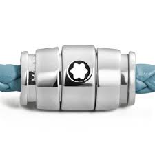 Montblanc Bracelet Steel 3 rings, Smoky Blue, 63